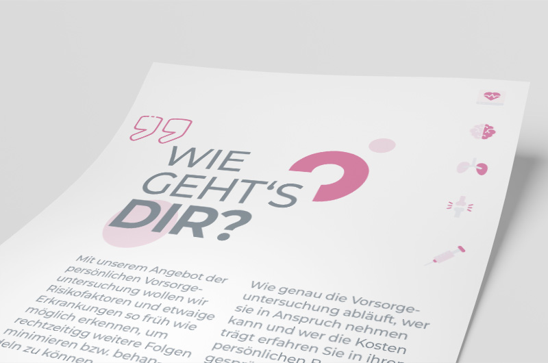 Abbildung eines Posters mit der Aufschrift Wie geht's dir?